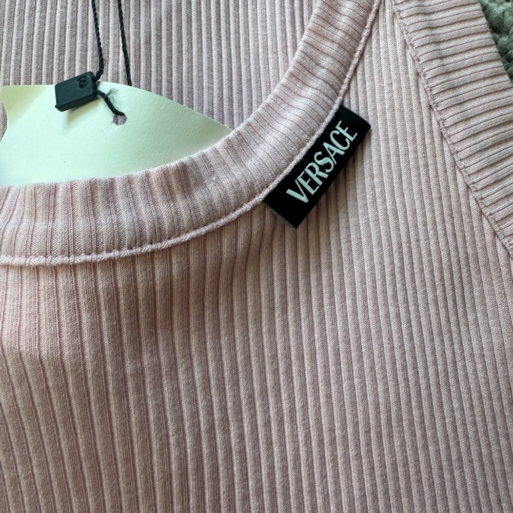 Versace pink tank- size 44 - ribbed - - Picture 6 of 7